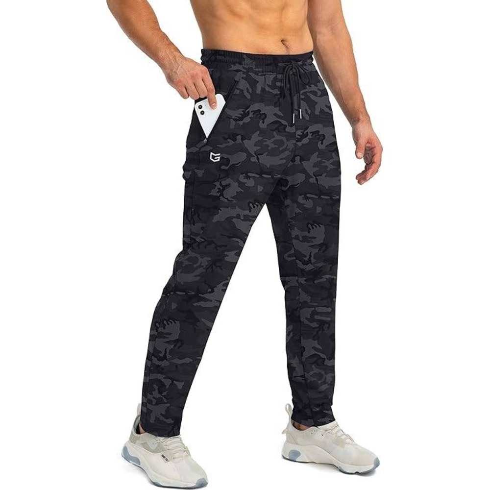 G Gradual‎ Men's Sweatpants with Zipper Pockets Tapered Joggers MEDIUM